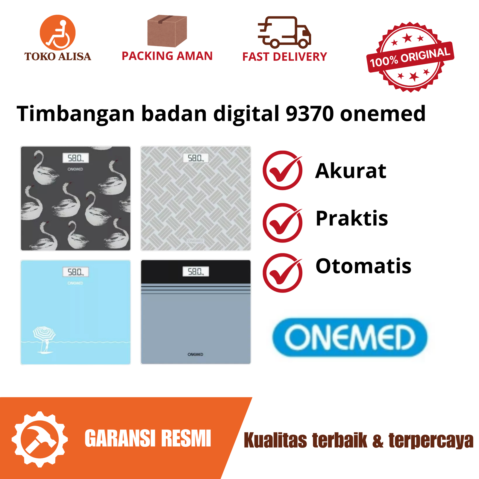 Timbangan badan digital 9370 onemed